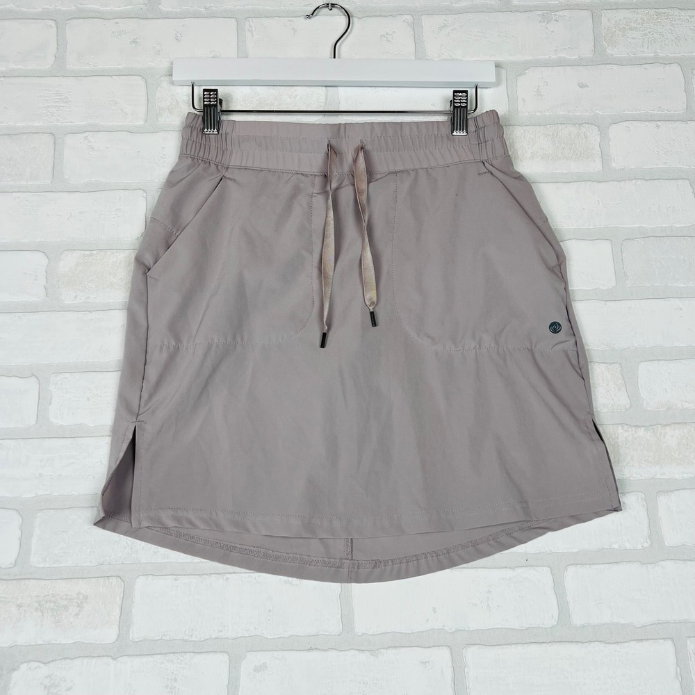 Apana Womens Small Mauve Taupe Athletic Skort Drawstring Active Skirt RN 70892